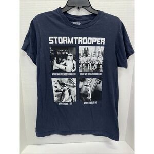 Star Wars Shirt Men's Size Medium Navy Blue Short Sleeve Stormtrooper T Shirt